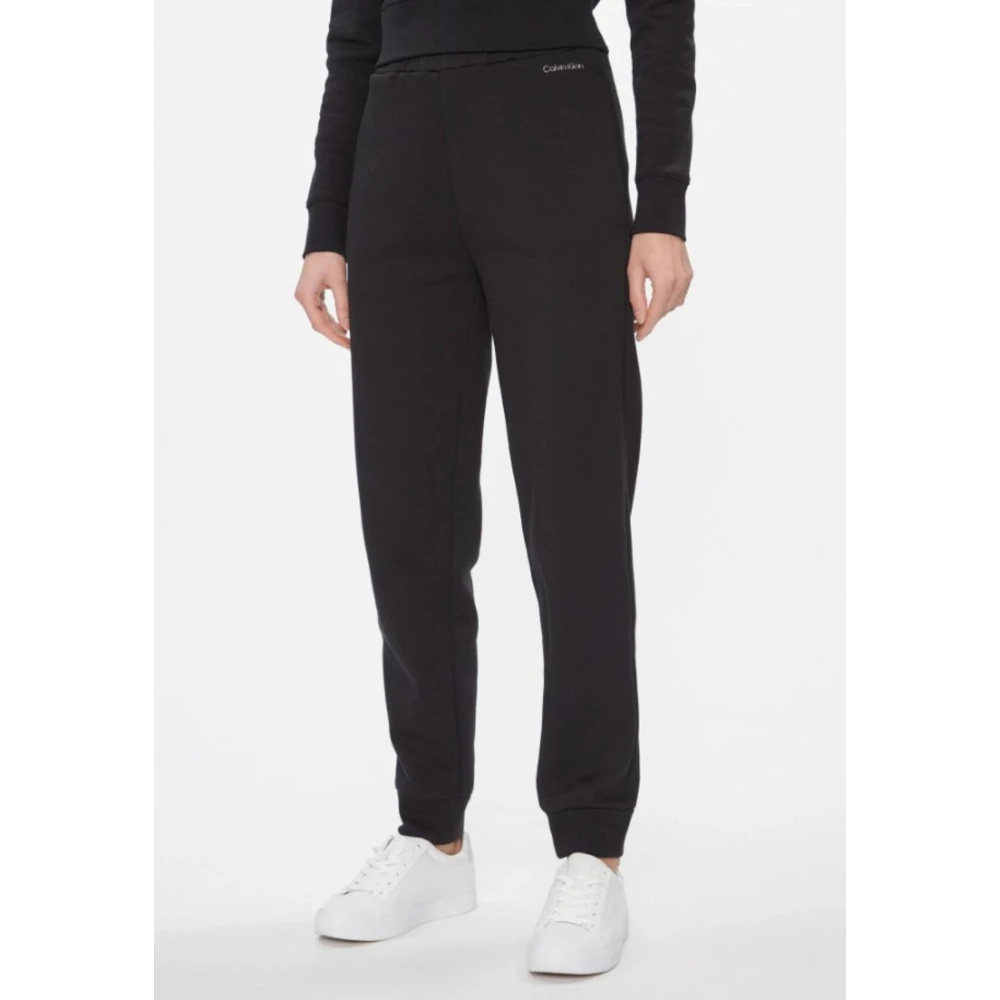 Calvin Klein Metallic Micro Logo Jogger Broek Black Dames