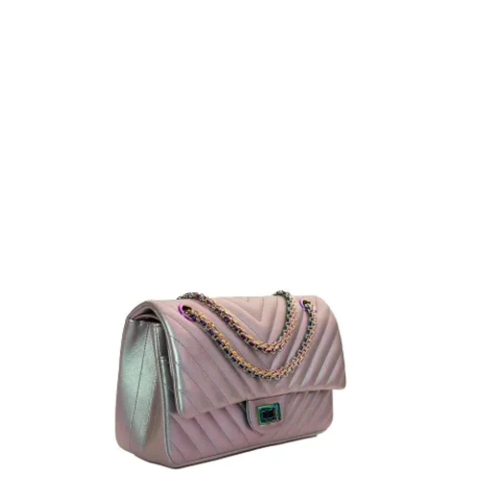 Chanel Vintage Pre-owned Leather chanel-bags Purple Dames
