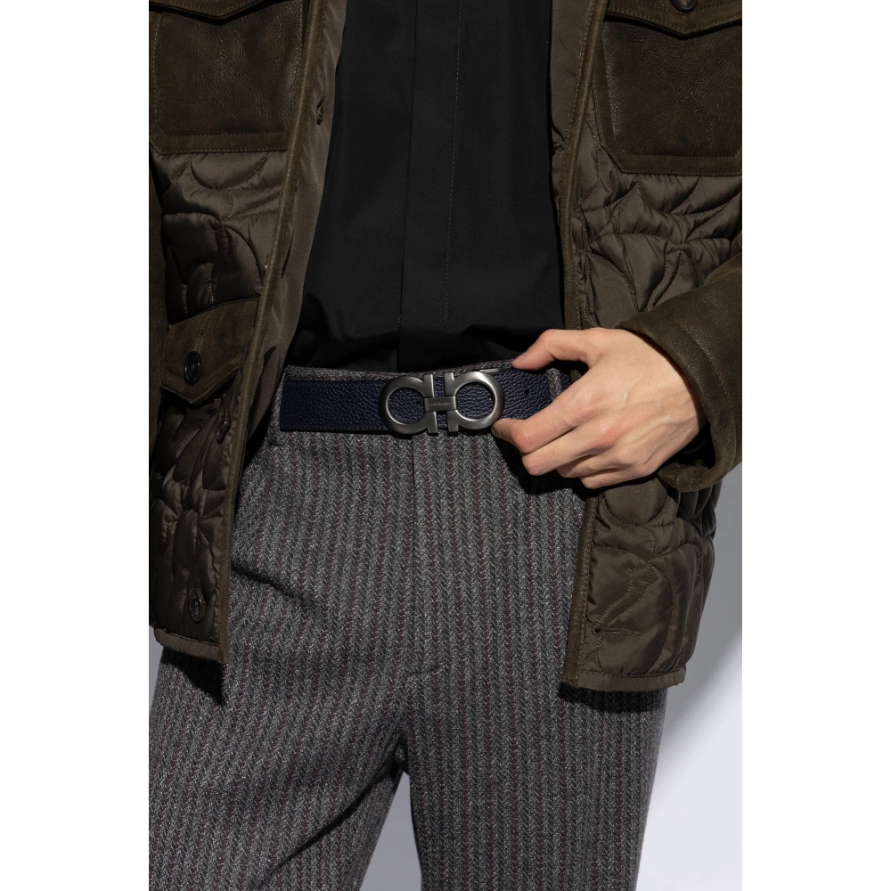 Salvatore Ferragamo Dubbelzijdige riem Blue Heren