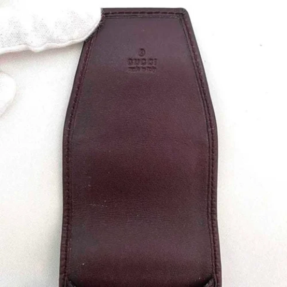 Gucci Vintage Pre-owned Leather home-office Red Heren