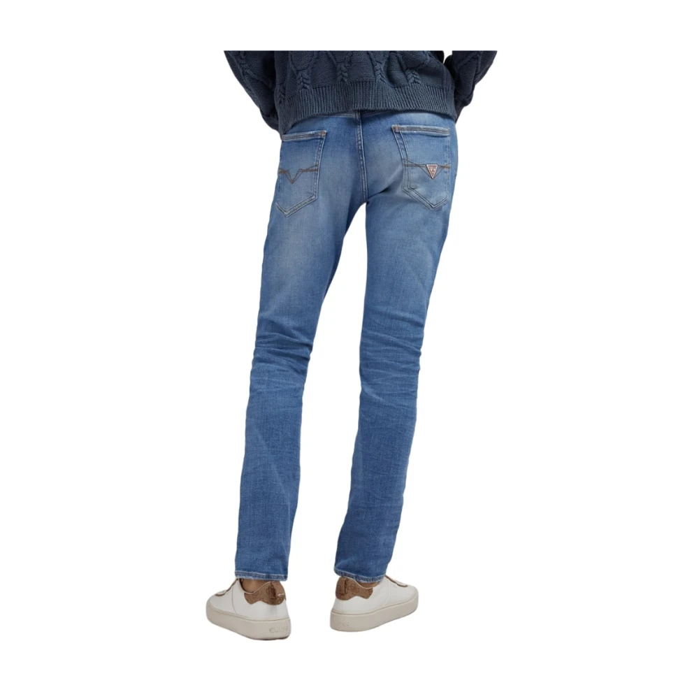 Guess Slim-fit Denim Broek Blue Heren