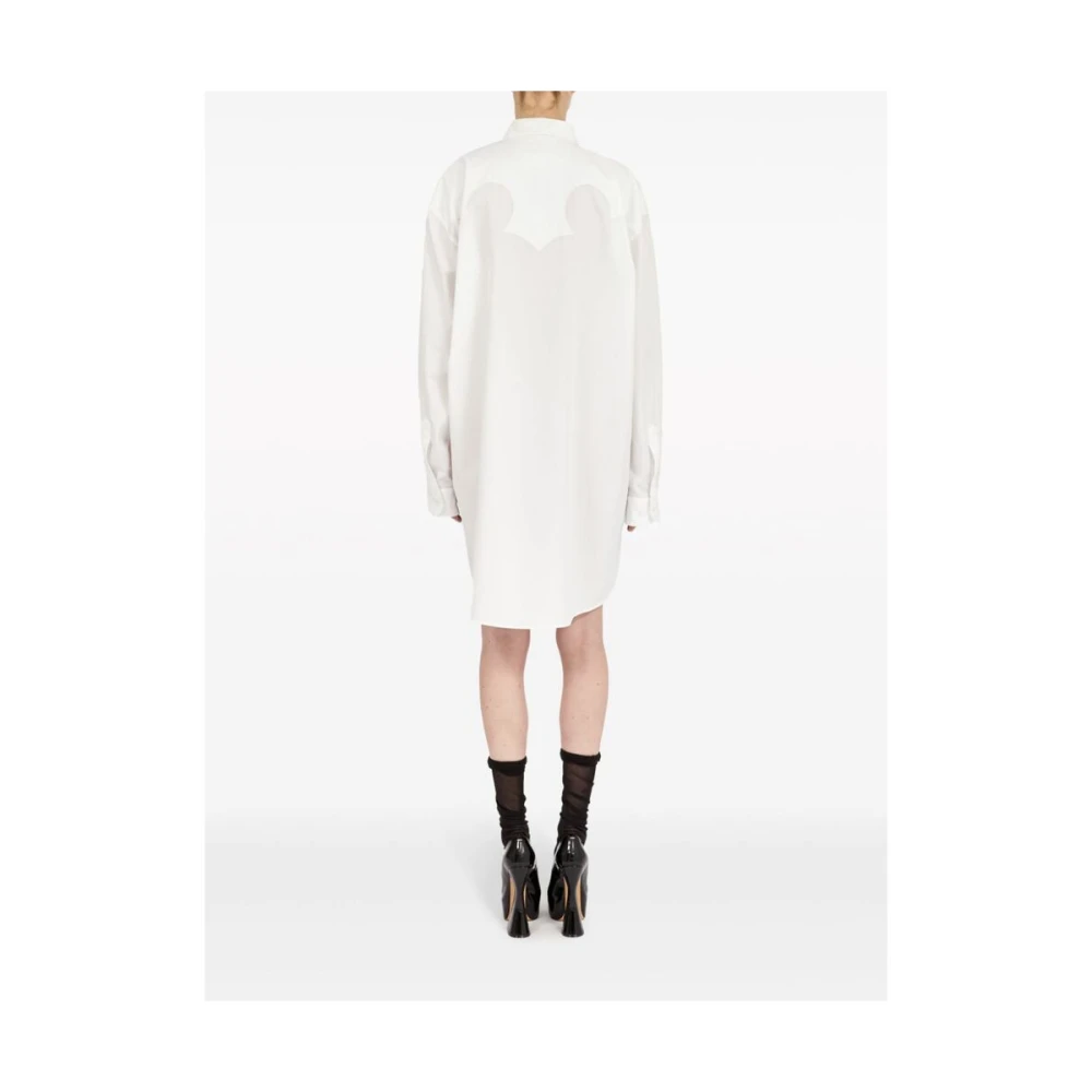 Maison Margiela Witte Katoenen Poplin Overhemd White Dames