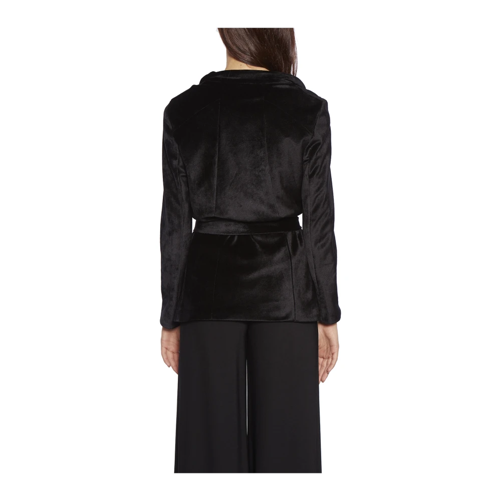 Andrea Ya aqov Gebonden Nepbont Jas Black Dames