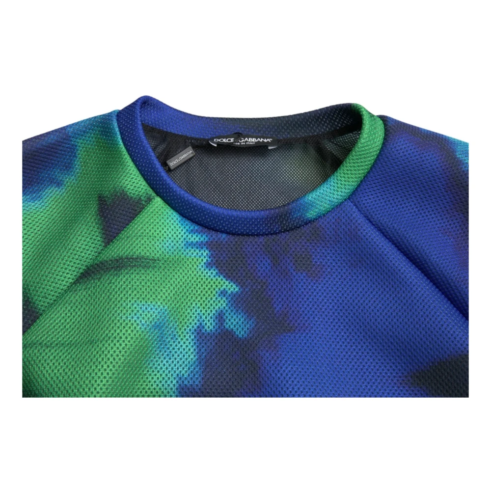 Dolce & Gabbana Multicolor Grafische Trui met Ronde Hals Multicolor Heren