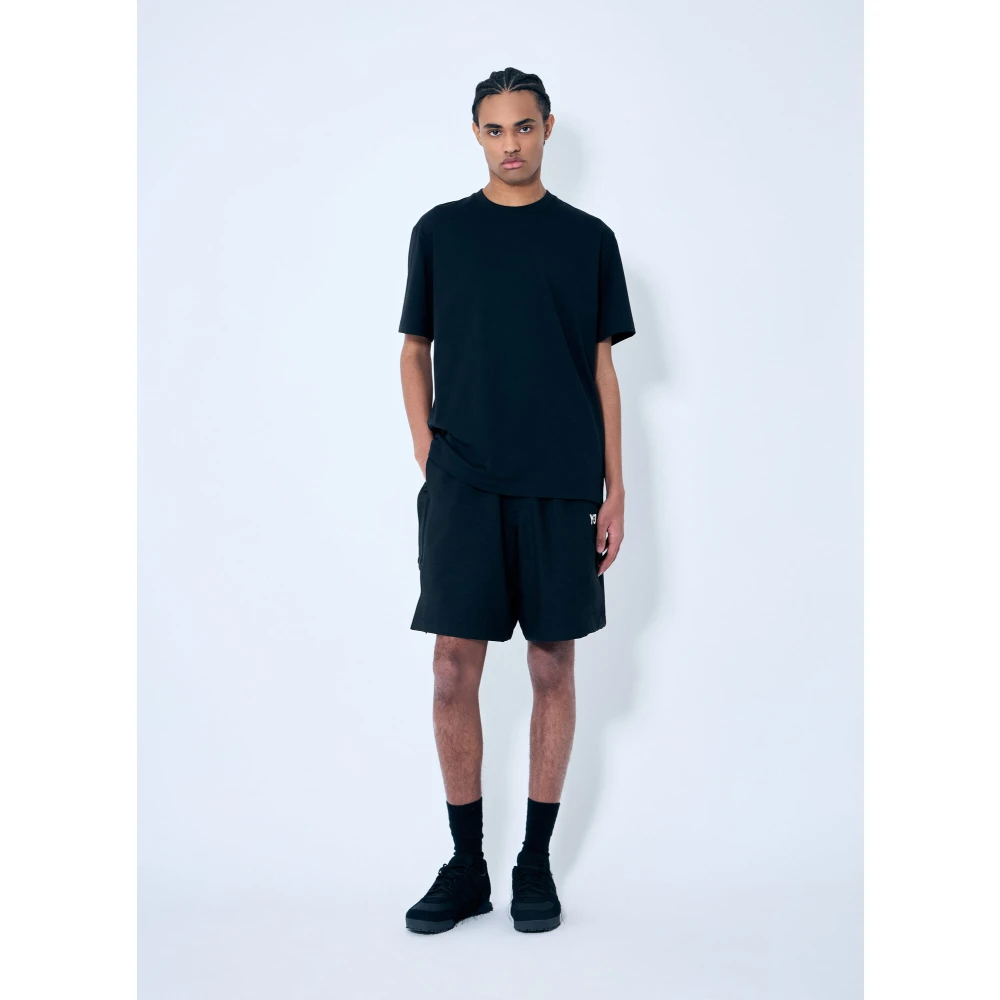 Y-3 Mesh Inzet Crewneck T-Shirt Black Heren