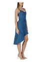 robe-bleue-en-coton-a-col-en-v