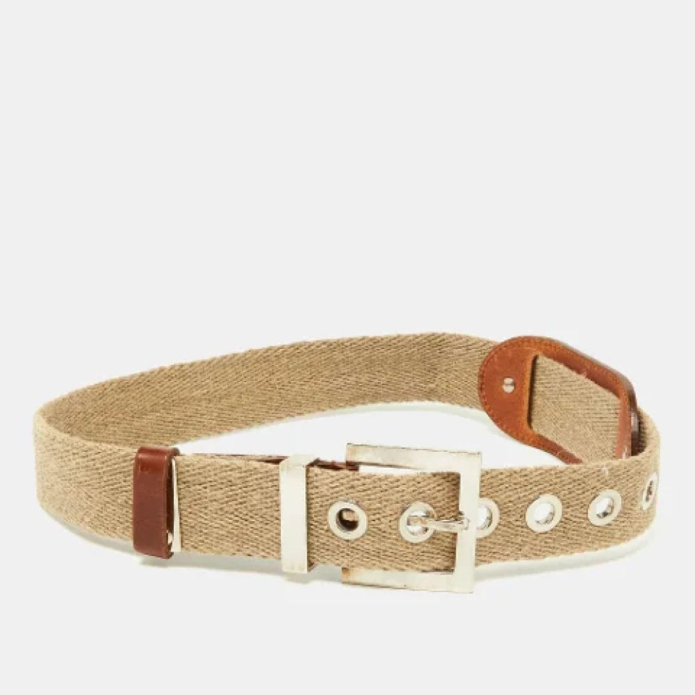 Dolce & Gabbana Pre-owned Leather belts Beige Dames