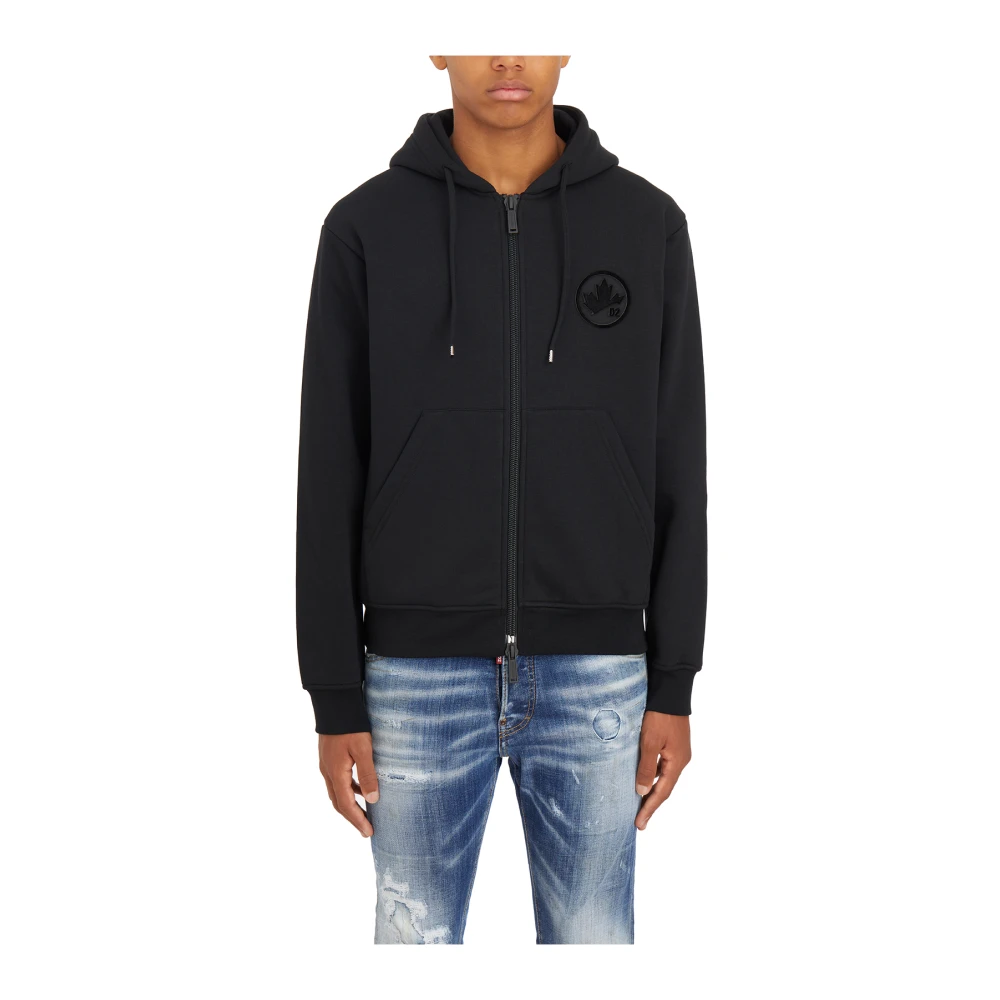 Dsquared2 Hoodie met rits Black Heren