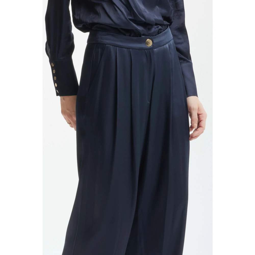 Kocca Elegante broek met plooien Blue Dames