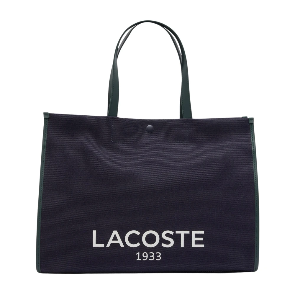 Lacoste Women's Blue Heritage Canvas Tote Bag