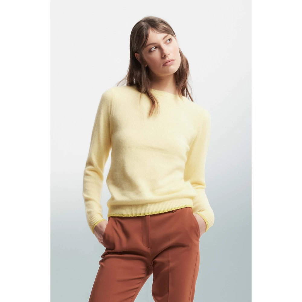 Kocca Minimalistische Woltrui Yellow Dames