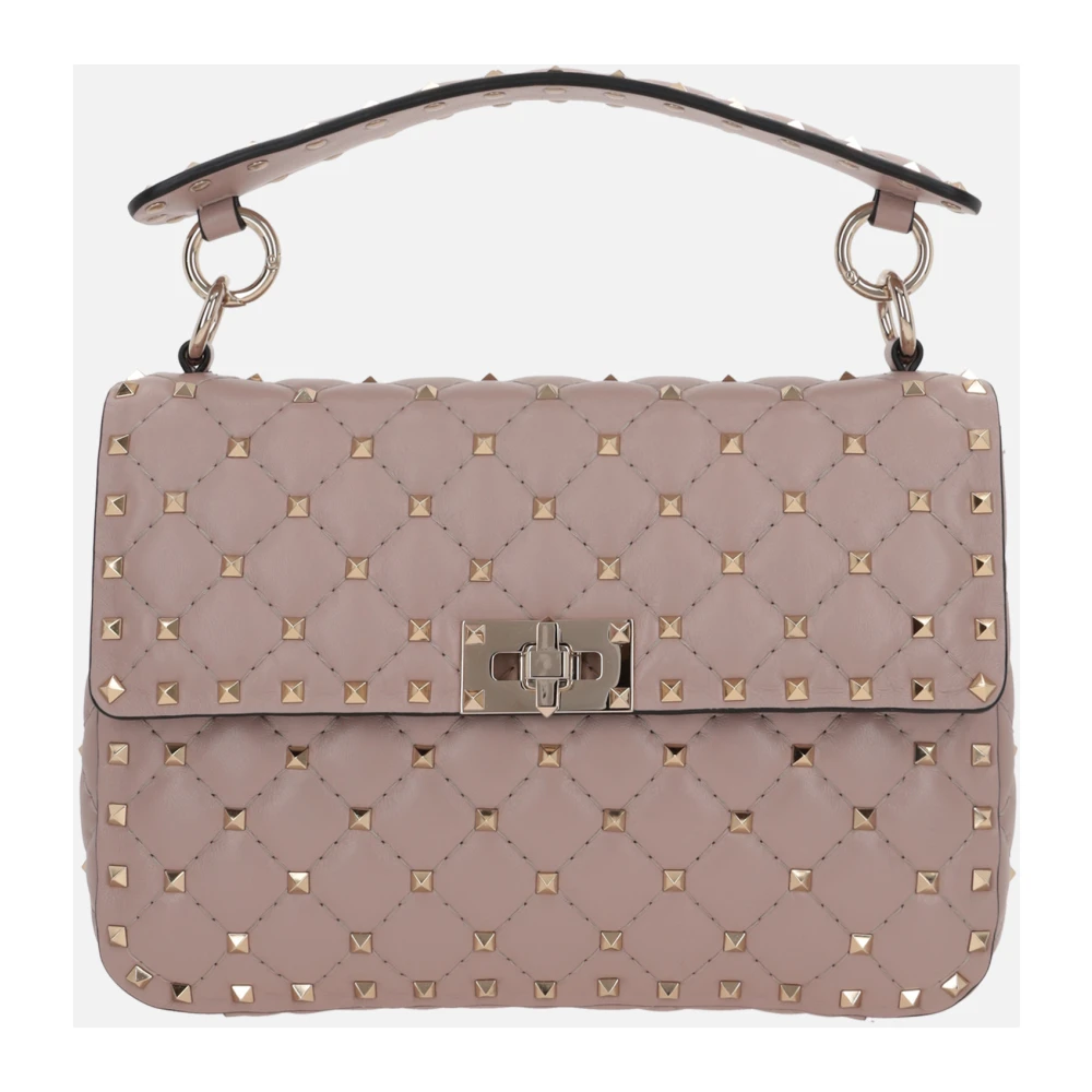 Valentino Garavani Gewatteerde Crossbody Tas met Metalen Studs Pink Dames