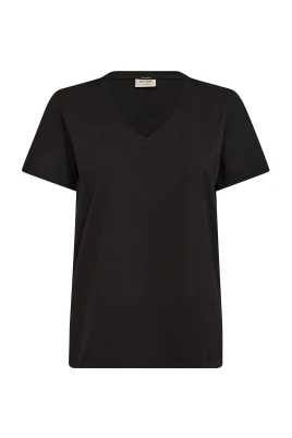 Svart V-ringad Basic Tee