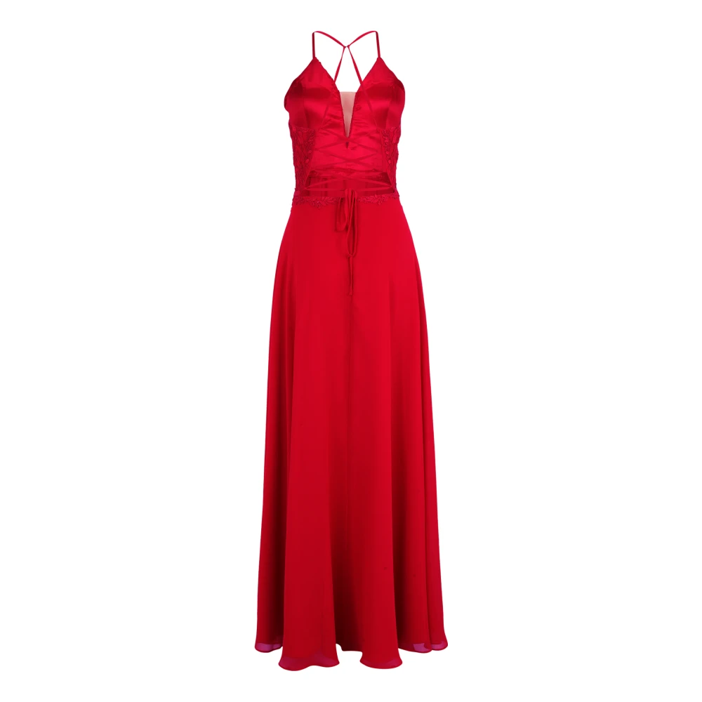 Vera Mont Geborduurde Avondjurk met Split Red Dames