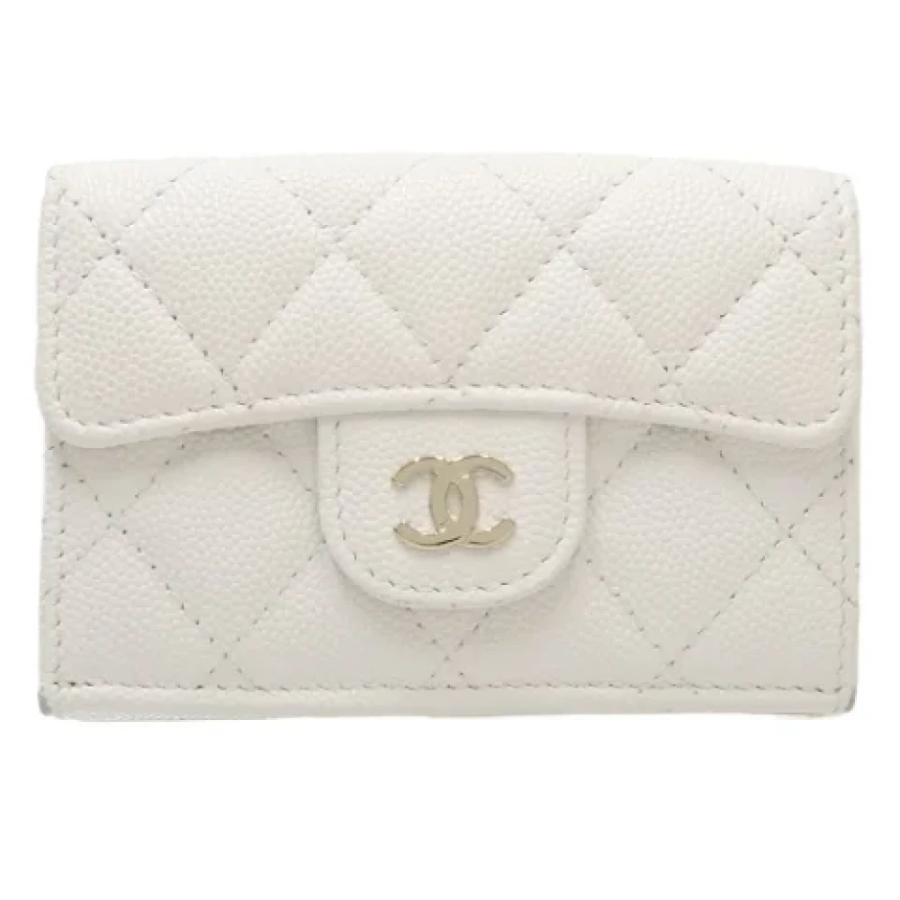 Chanel Vintage Pre-owned Leather wallets White Dames