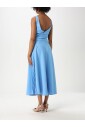 robe-midi-trapeze-a-col-v-drape
