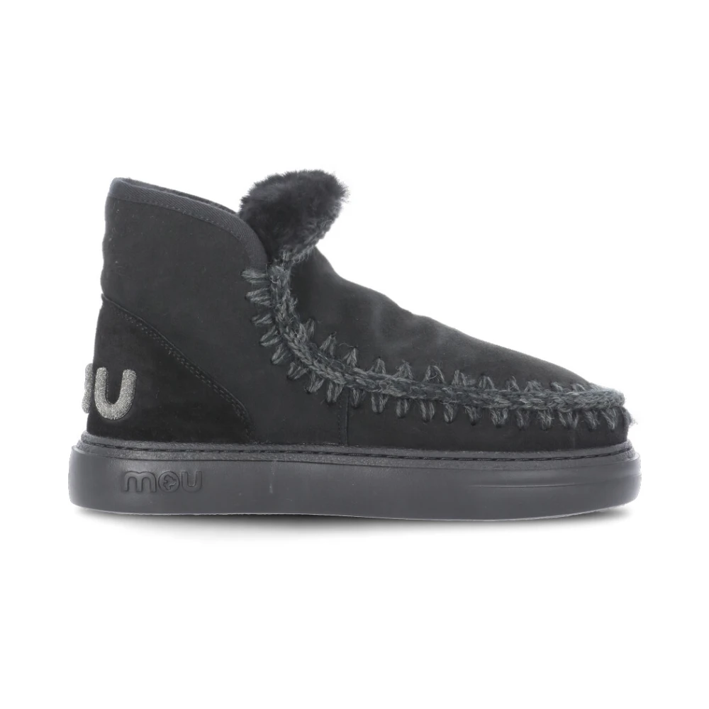 Mou Zwarte Suède Eskimo Bold Sneaker Black Dames