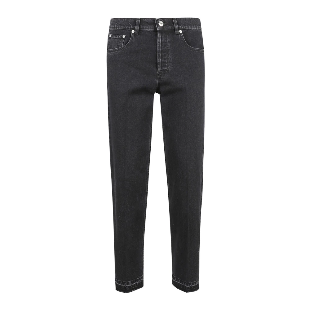 Lanvin Rechte pijp 5 zak broek Black Heren