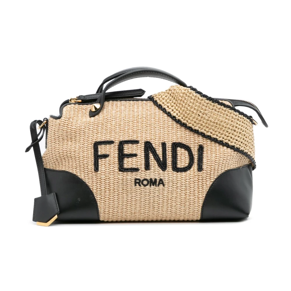 Fendi Vintage Brun Pre-Owned Väska Med Flätad Detalj Och Handtag
