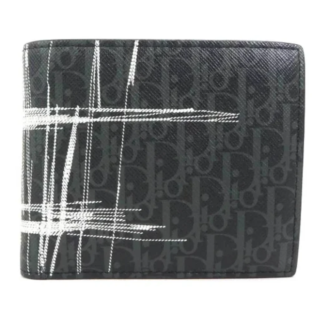 Dior Vintage Pre-owned Leather wallets Black Heren