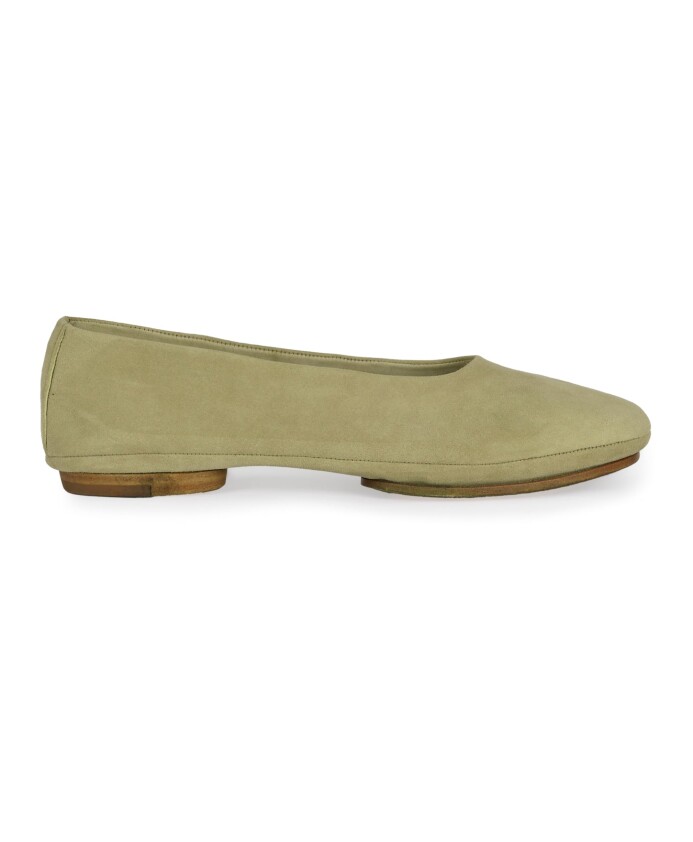 ballerines-en-daim-vert