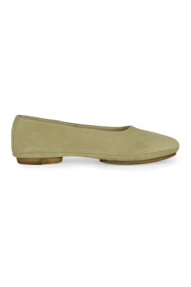 Grön Suede Ballerina