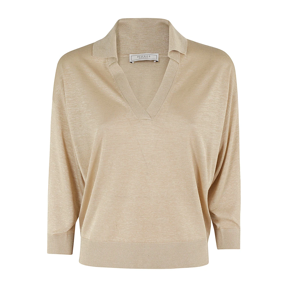 PESERICO Stijlvolle Tricot Sweater Beige Dames