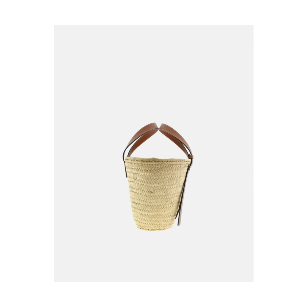 Loewe Handgeweven Palmblad en Leren Mandtas Beige Dames