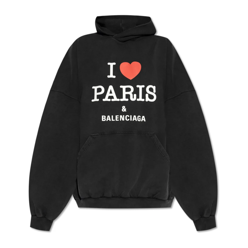 Balenciaga Sweatshirt met logo Black Dames