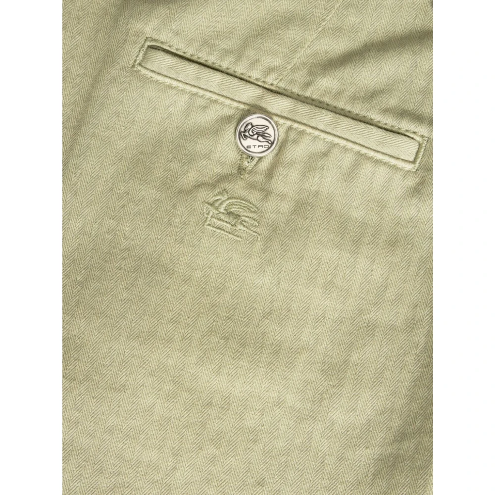 ETRO Stijlvolle olijfgroene zomershorts Green Dames