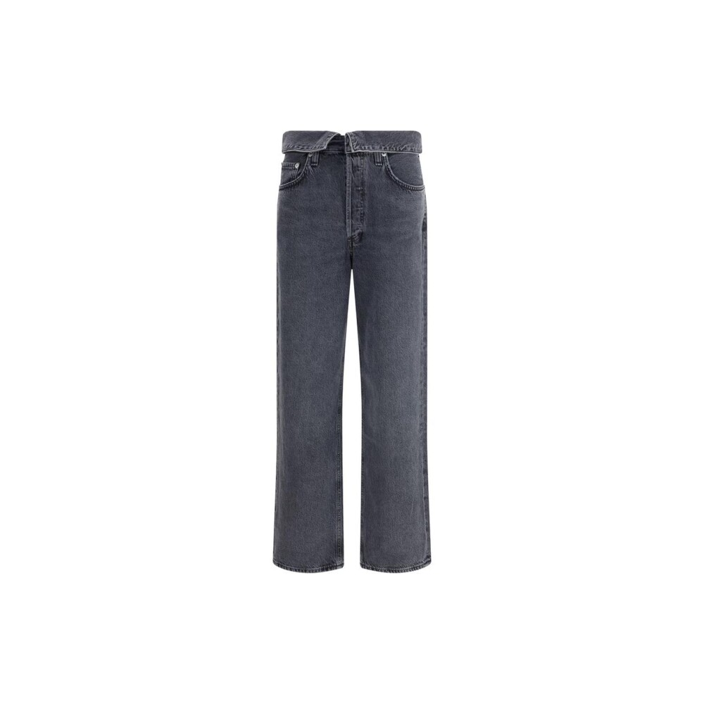 パンツ AGOLDE Low Cut Hem Washed Denim Pants Sky Blue A154F1206RUMI Selvedge Faded Light Denim Pants – La Garçonne
