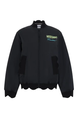 Modern Bomberjacka med Dragkedja och Logotyp