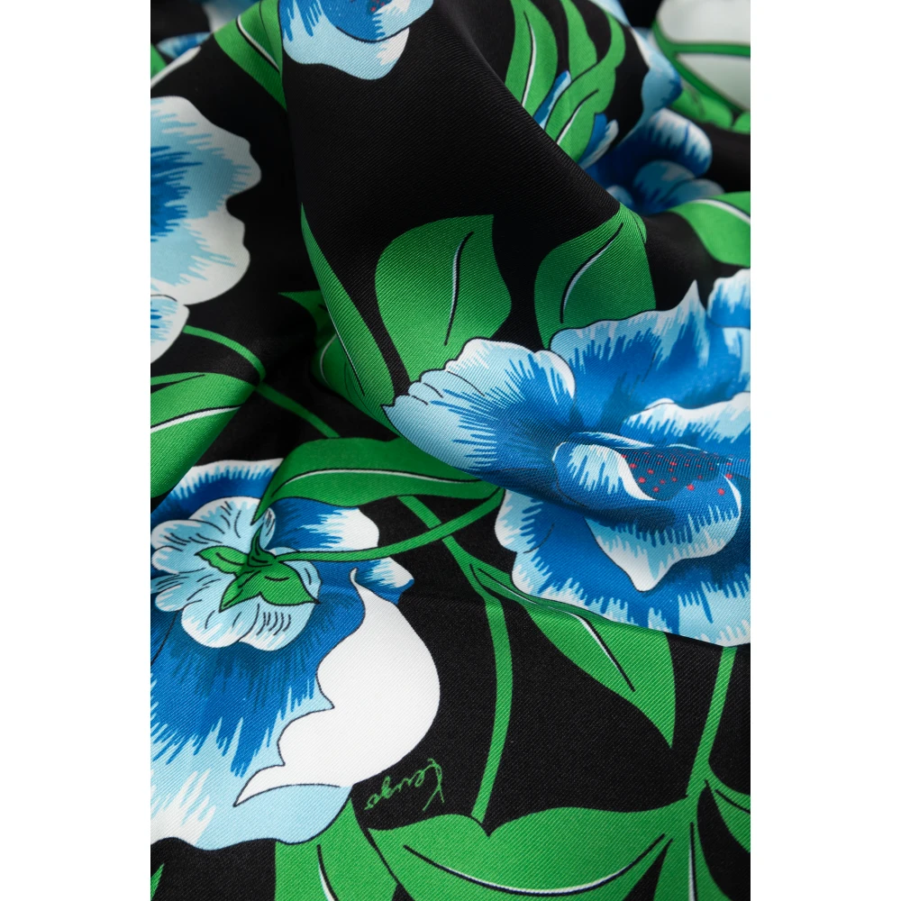Kenzo Zijden sjaal met bloemenpatroon Multicolor Dames