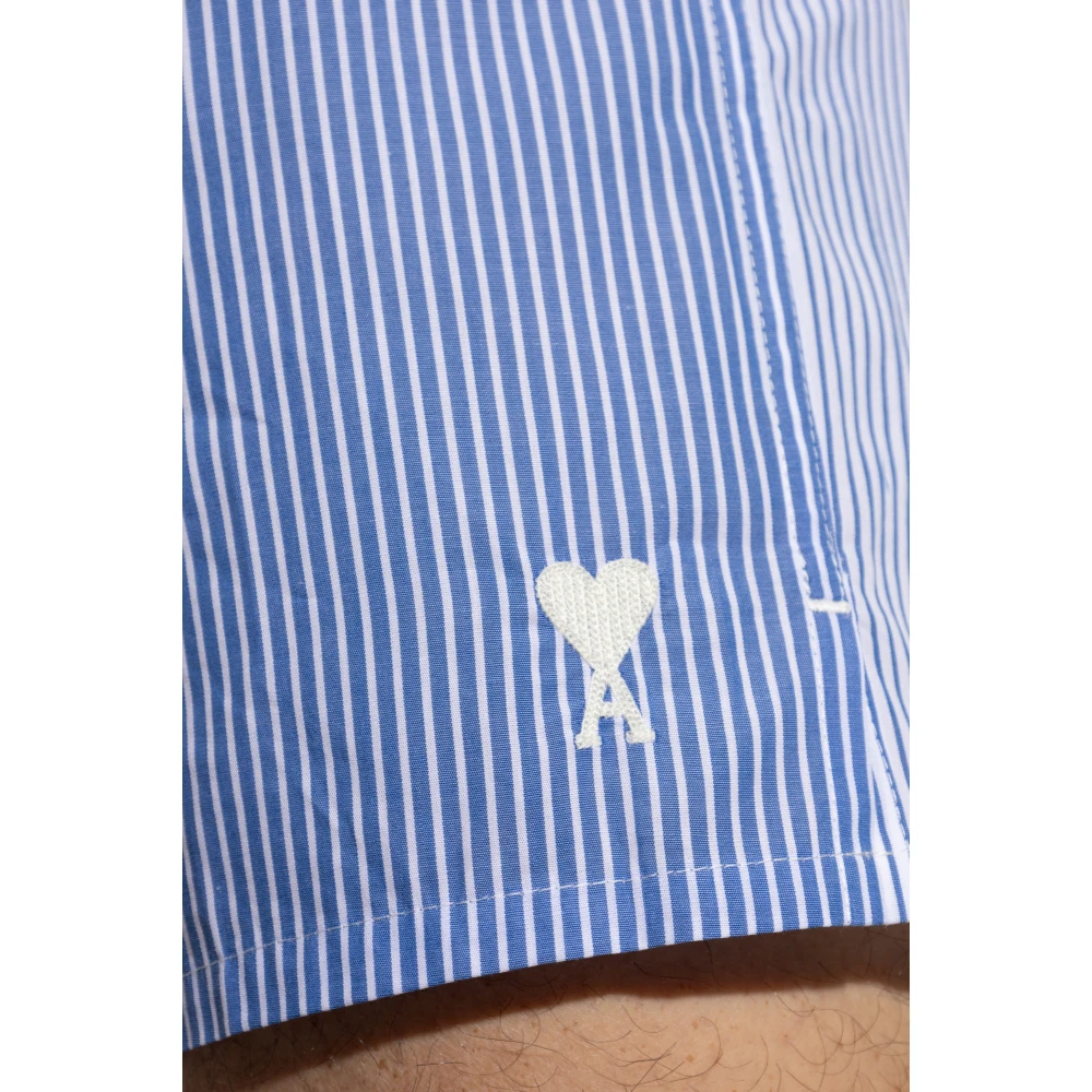 Ami Paris Boxers met logo Blue Heren