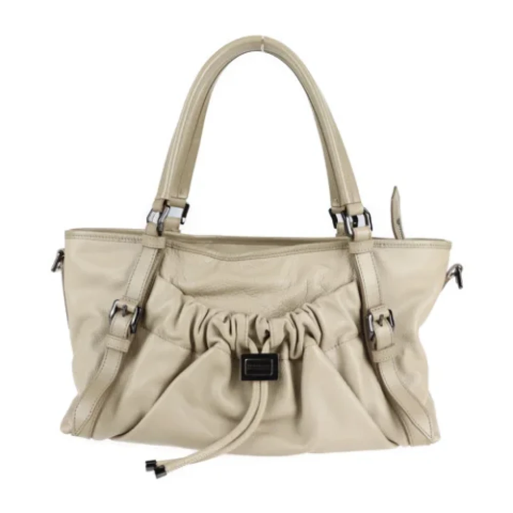 Burberry Vintage Pre-owned Leather totes Beige Dames
