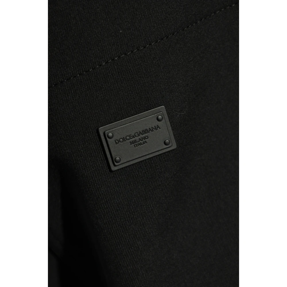 Dolce & Gabbana Wollen cargobroek Black Heren