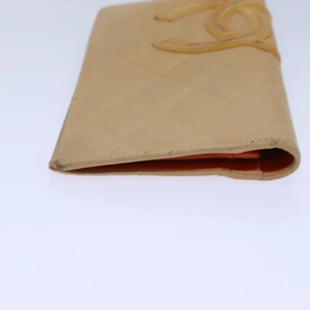 Chanel Vintage Pre-owned Leather wallets Beige Dames