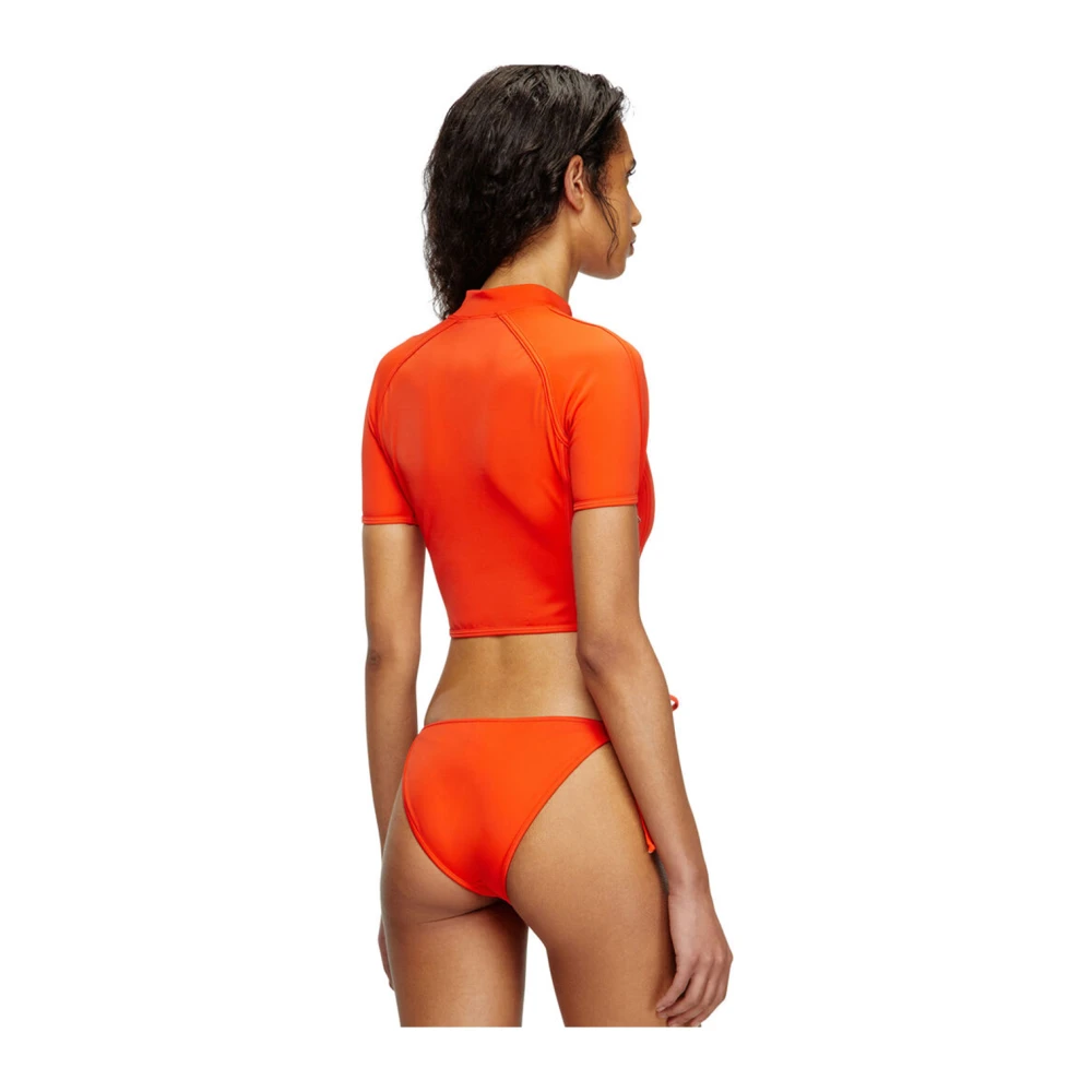 Diesel Oranje Sea Bikini Top met Ovaal D Logo Orange Dames