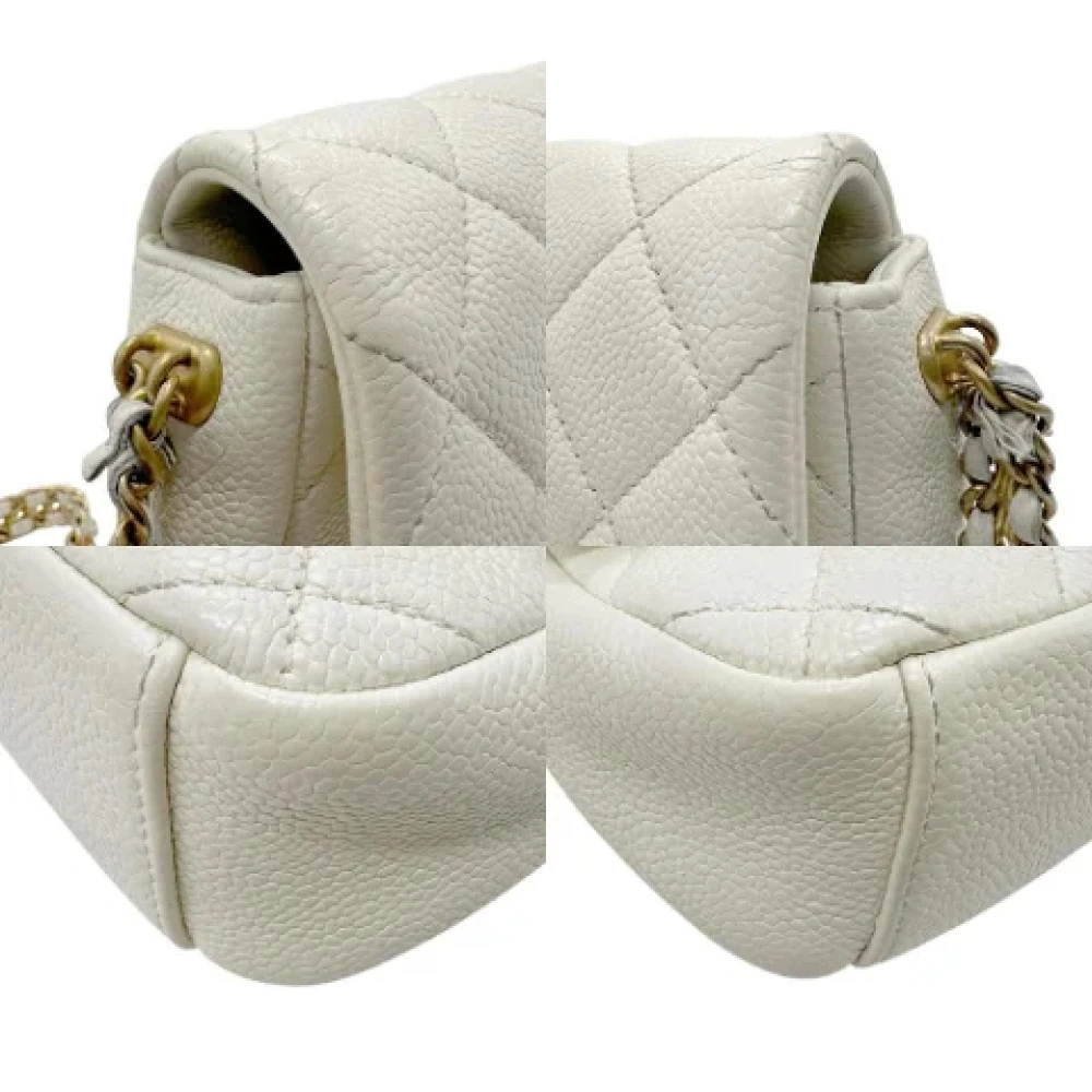 Chanel Vintage Pre-owned Leather chanel-bags White Dames