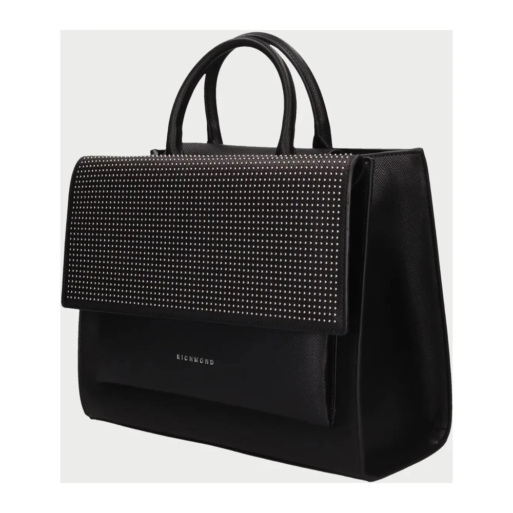 John Richmond Studded Zwarte Handtas met Magneetsluiting Black Dames