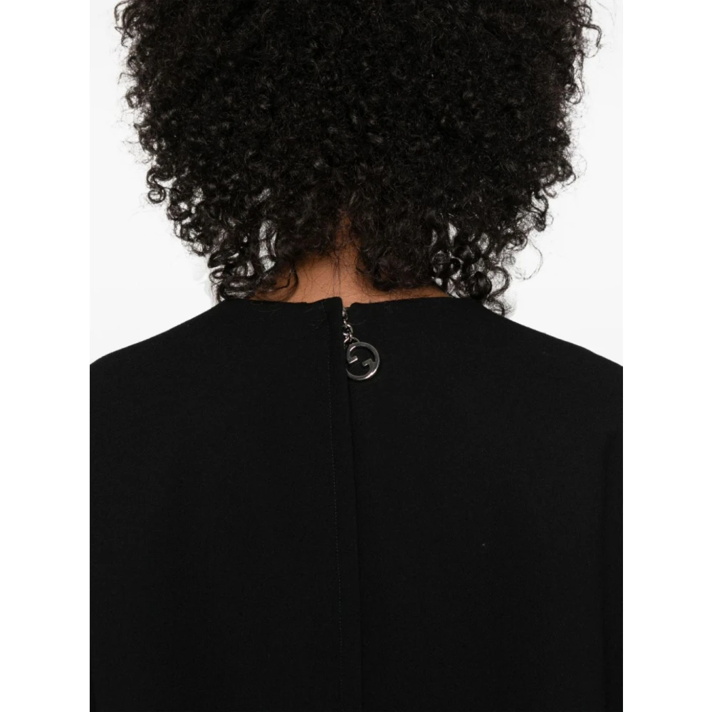 Gucci Wollen Crêpe Jurk Black Dames