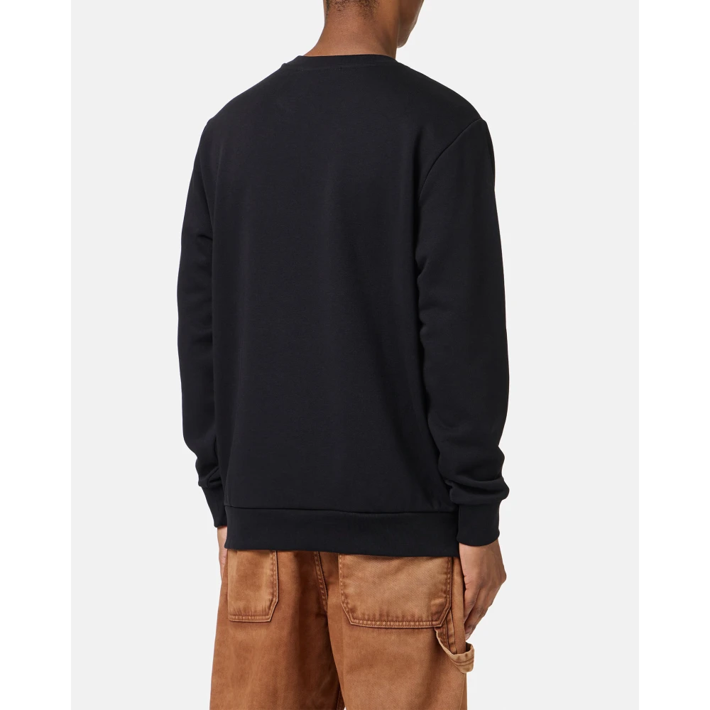 Iceberg Zwarte crewneck slim fit sweatshirt met logo Black Heren