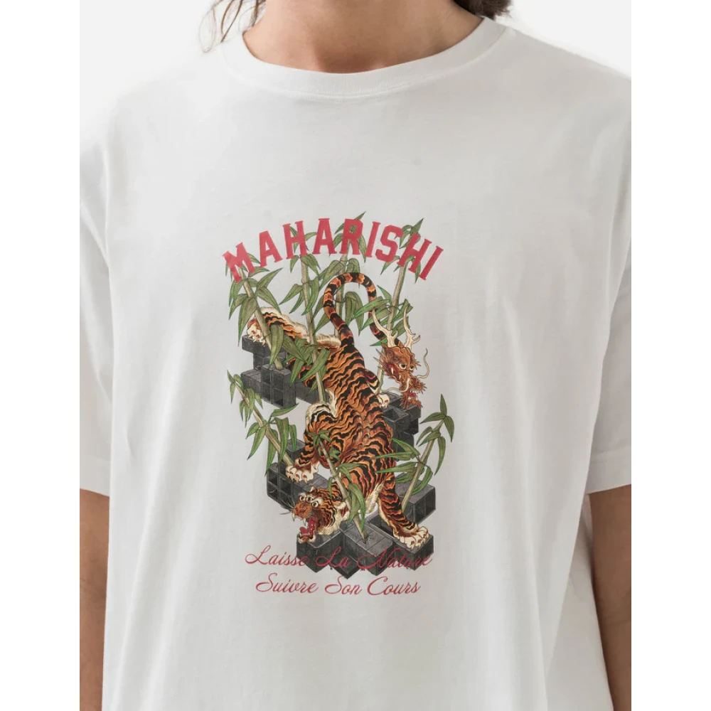 Maharishi Bamboe Tijger Grafische Tee White Heren