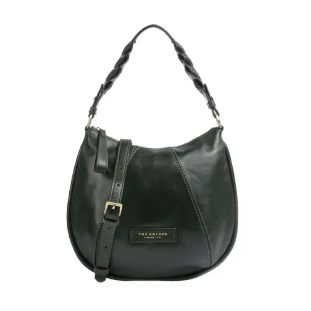 The Bridge Groene leren handtas Aw22 Green Dames