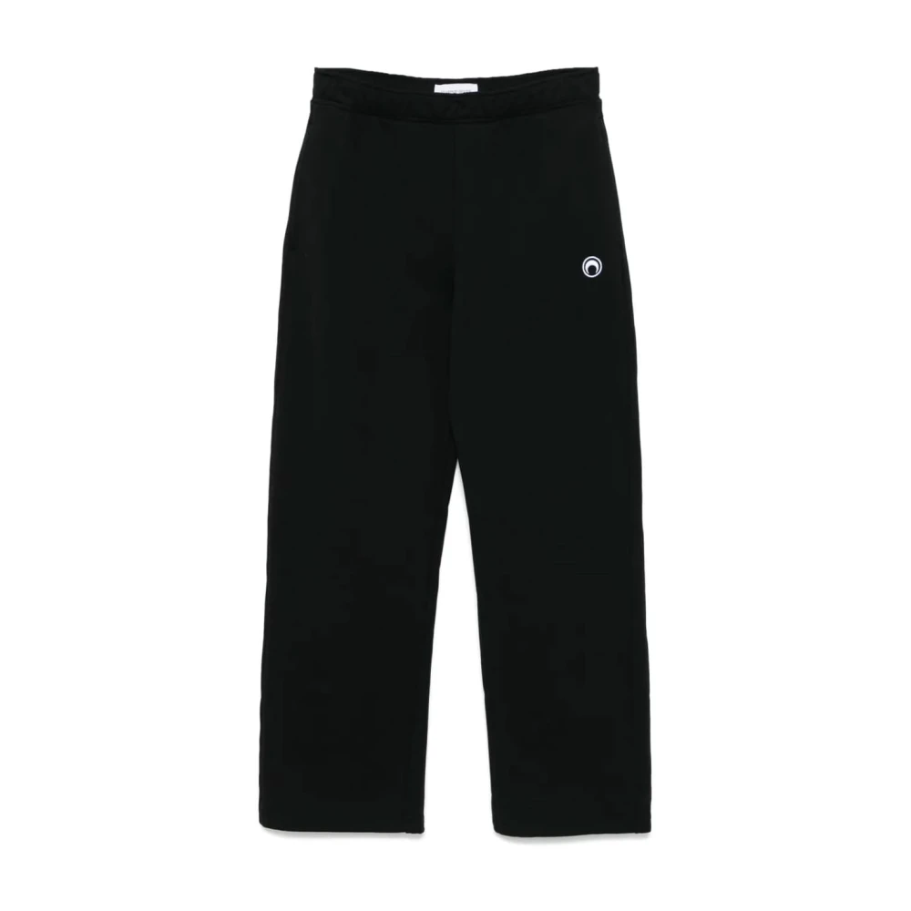 Marine Serre Women's Black Sweatpants, S, Moon Logo Joggers