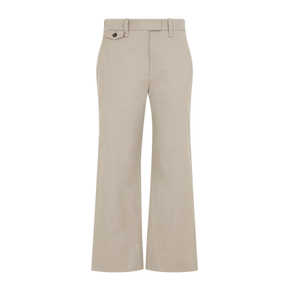 Brunello Cucinelli Coloniale Chino Cropped Pants Beige, Dam