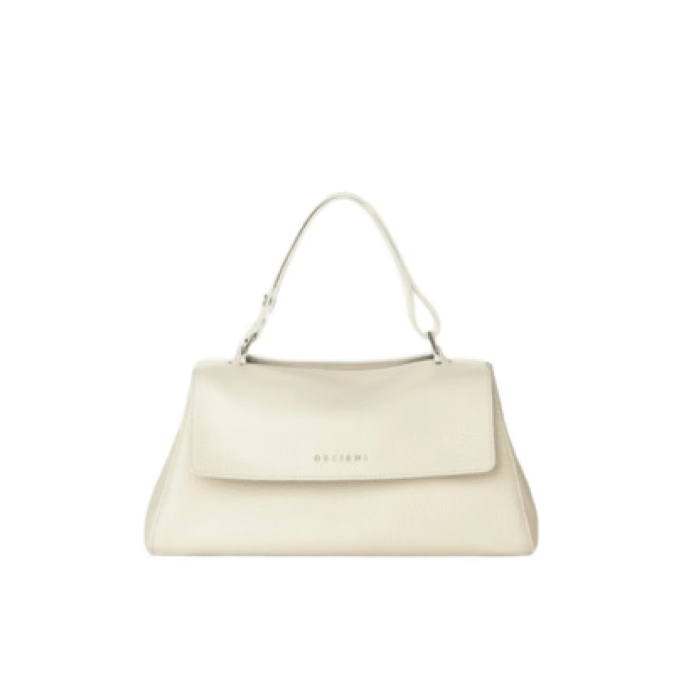 Orciani Women's White Handbags, One Size, Leather Handbag With Modern Elegance