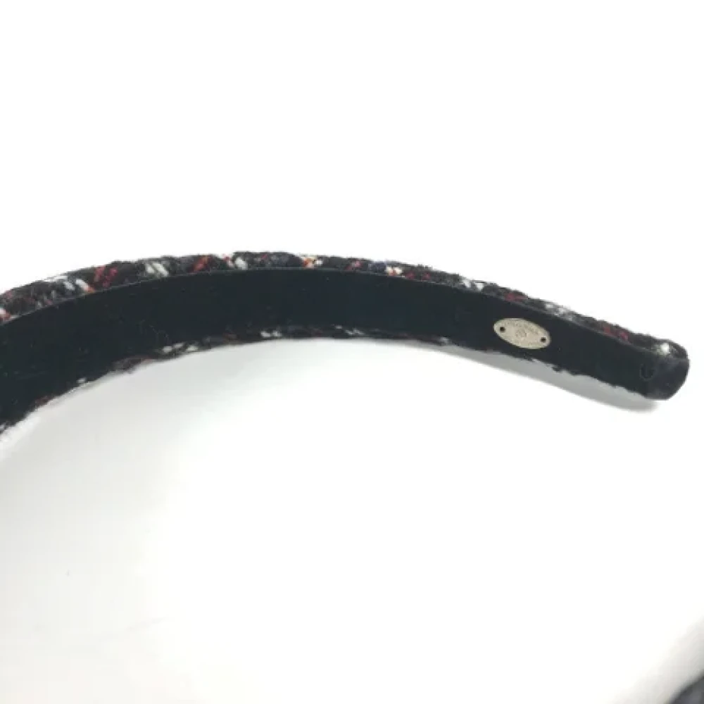 Chanel Vintage Pre-owned Fabric hair-accessories Black Dames