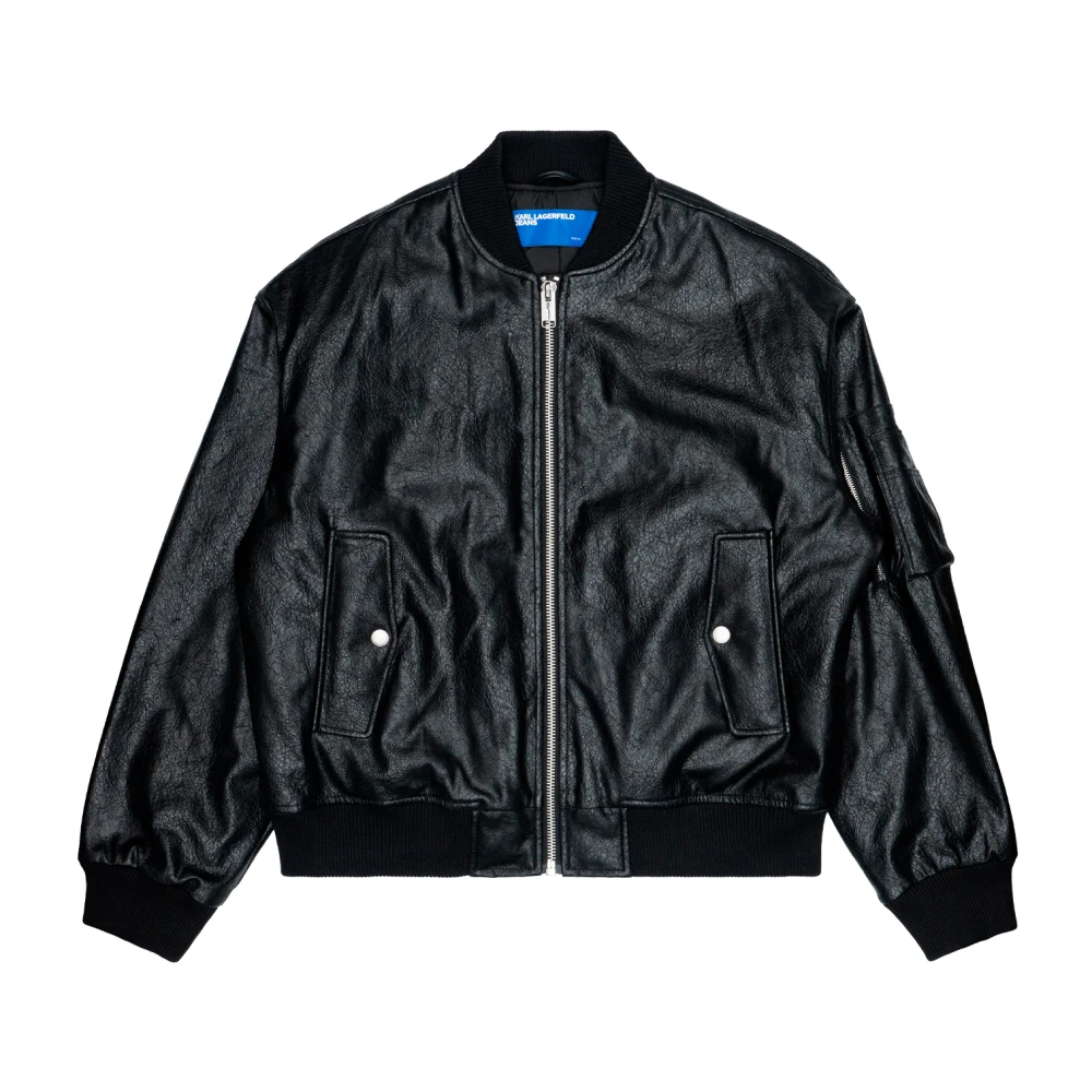 Karl Lagerfeld pufferjassen en parka Polyurethaan Black Heren