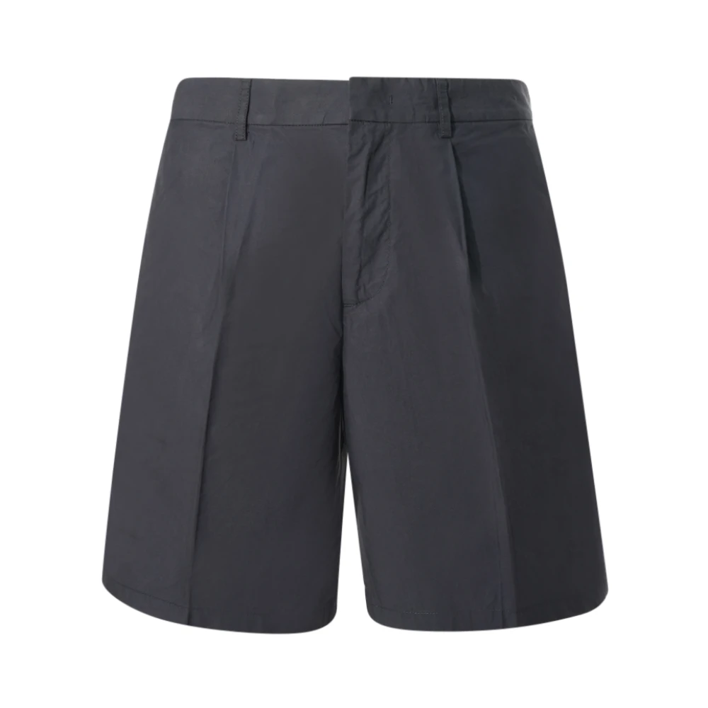 Emporio Armani Black Pleated Shorts - Male - Casual Shorts - 2XL - Shorts